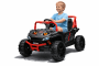 Voiture électrique pour enfants 12V UTV Small, noir, propulsion arrière, batterie 12V, roues en plastique, large siège double pour un seul enfant, télécommande 2,4 GHz, lecteur MP3 avec entrée USB/SD, lumières LED