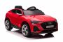 Voiture électrique à conducteur porté Audi E-tron Sportback 4x4 rouge, Siège en similicuir, Télécommande 2,4 GHz, Roues Eva, Entrée USB / Aux, Bluetooth, Suspension intégrale, Batterie 12V / 7Ah, Lumières LED, Roues souples en EVA, 4 X 25W moteur, licence