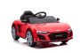 Voiture électrique enfant Audi R8 Spyder NOUVEAU type, rouge, sous licence d'origine, alimenté par batterie, portes ouvrantes, siège en plastique, moteur 2x 25W, batterie 12V, télécommande 2,4 Ghz, démarrage en douceur, lecteur MP3
