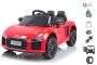 Audi r8 small electrique enfant, rouge, sous licence d'origine, alimenté par batterie, portes ouvrantes, moteur 2x 35 W, batterie 12 V, télécommande 2,4 GHz, roues EVA douces, suspension, démarrage en douceur