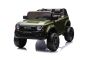 Voiture électrique pour enfants Toyota Landcruiser 12V, vert militaire, siège large monoplace, télécommande 2,4 GHz, entrée USB / AUX, Bluetooth, suspension, batterie au lithium, feux LED, 2 moteurs de 25W, licence ORIGINALE