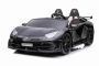 Voiture electrique enfants 12V 2 places Lamborghini Aventador, Noir, Portes à ouverture verticale, Moteur 2 x 12V, Batterie 12V, Télécommande 2,4 Ghz, Roues EVA souples, Suspension, Démarrage progressif, Lecteur MP3 avec USB, Licence d'origine