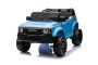 Voiture électrique pour enfants Toyota Landcruiser 12V, bleu, siège large monoplace, télécommande 2,4 GHz, entrée USB / AUX, Bluetooth, suspension, batterie au lithium, feux LED, 2 moteurs de 25W, licence ORIGINALE