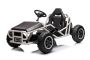 Voiture électrique enfants 24V SPORT-CART, noire, roues souples en EVA, siège en similicuir, moteur 2 x 50W, batterie 24V, construction métallique massive