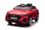 Voiture électrique pour enfants Audi E-tron Sportback 12V, rouge, siège large pour une personne avec ceinture de sécurité 3 points, télécommande 2,4 GHz, entrée USB/AUX, suspension, batterie lithium, éclairage LED, 2 moteurs de 25W, licence ORIGINALE