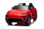 Voiture électrique pour enfants Porsche Macan 12V sous licence, avec propulsion arrière (siège unique), rouge, batterie au lithium, siège large, essieux avec suspension, télécommande 2,4 GHz, lecteur MP3 avec entrée USB/AUX, feux LED