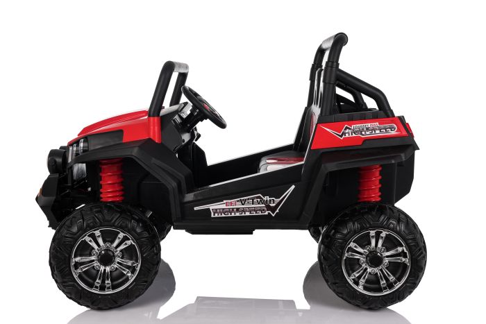 Buggy electrique enfànt 2 places 12V RSX Rouge 4 X MOTEUR, 4x4