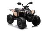 Quad électrique enfant 12V, Can-am Renegade, kaki, voiture electrique enfants 12V, lumières LED, batterie 12V, moteurs 2 x 35W, roues souples en EVA, lecteur MP3 avec entrée USB/AUX, sous licence