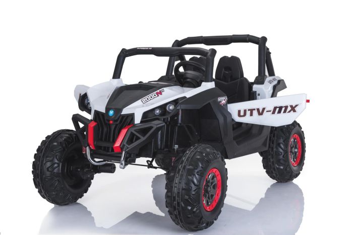 Buggy electrique enfants 2x12V 2 places RSX 4x4 voiture electrique avec telecommande 2.4Ghz Noir 2.4