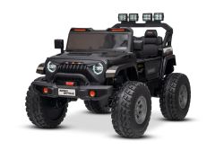 Voiture électrique Beneo Motors OFFRIDE 4x4 Deux places 24V, noir, lecteur MP3 avec entrée USB/AUX, transmission 4x4, batterie au lithium, grosses roues EVA avec suspension aux roues arrière, télécommande, phares LED