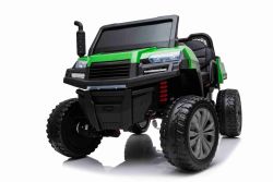 4x4 Voiture électrique 12V agricole RIDER 4X4 avec traction intégrale, batterie 2x12V, roues EVA, essieux suspendus, télécommande 2,4 GHz, biplace, lecteur MP3 avec entrée USB / SD, Bluetooth