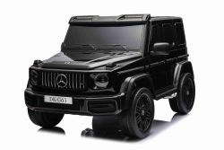 4x4² Voiture électrique pour enfants 12V 2 places Mercedes-Benz G63 AMG, noir, Lecteur MP3 avec entrée USB/AUX, Conduite 4x4, Batterie 12V14Ah, Roues EVA avec suspension, Sièges en similicuir, Télécommande, Licence