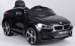 Voiture electrique enfants BMW 6GT - Siège unique, Noir, Licence d'origine, Alimentation par batterie, Portes ouvrantes, 2x Moteur, Batterie 2x 6V / 4 Ah, Télécommande de 2,4 Ghz, Démarrage en douceur
