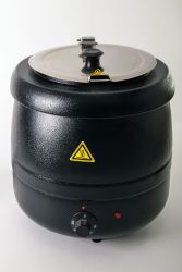 Bouilloire Soupe, Extérieur revêtu de poudre noire, 35 ° C à 80 ° C, 6 positions de thermostat, 400 Watts, 10L