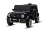 Voiture électrique pour enfant Mercedes G, neuve, noire, sous licence officielle, à batterie, portes ouvrantes, siège simple, 2 moteurs, batterie lithium, télécommande 2,4 GHz, suspension arrière, démarrage en douceur.