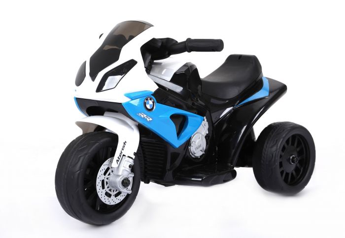 Bmw S 1000 Rr Tricycle Electrique Pour Enfants Moto A Piles 3 Roues Sous Licence 1x Moteur Batterie 6v Bleu