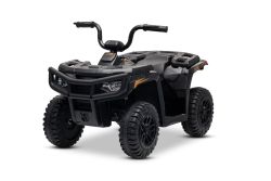 Quad électrique sous licence Arctic Cat 12V, transmission arrière, noir, éclairage LED, batterie lithium, 2 moteurs de 25W