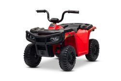 Quad électrique sous licence Arctic Cat 12V, transmission arrière, rouge, éclairage LED, batterie lithium, 2 moteurs de 25W
