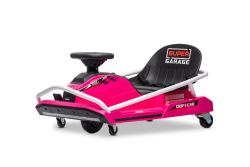 Beneo Motors Kart Électrique Drift 24V, rose, moteur brushless 300W, batterie lithium, mode drift avec une vitesse jusqu’à 14 km/h, châssis en acier robuste, ceinture de sécurité, siège sport, volant multifonction