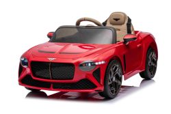 Voiture électrique pour enfants Bentley Bacalar 12V, rouge , portes s’ouvrant vers le haut, télécommande 2,4 GHz, éclairage LED, entrée USB/AUX, suspension, batterie lithium, 2 moteurs de 25W, licence ORIGINALE
