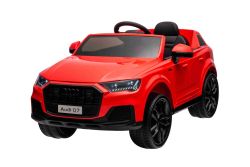 Voiture électrique pour enfants Audi Q7 rouge, Monoplace, Suspension indépendante, Batterie 12V, Télécommande, Moteur 2 x 35W, Lumières LED, Lecteur MP3 avec entrée USB/AUX, Licence