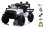 Voiture électrique enfants 12V OFFROAD à traction arrière, blanche, batterie 12V, Châssis haut, siège large, Essieux suspendus, voiture electrique enfants avec Télécommande 2,4 GHz, Lecteur MP3 avec entrée USB, Éclairage LED