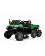 Voiture électrique enfant agricole sous licence RIDER 6X6 avec 4 roues motrices, batterie 2x12V, roues EVA, essieux suspendus, télécommande 2,4 GHz, biplace, lecteur MP3 avec entrée USB / SD, Bluetooth