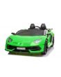 Voiture electrique enfànt lamborghini Aventador 12V, 2 places, vert, Portes à ouverture verticale, Moteur 2 x 12V, Batterie 12V, Télécommande 2,4 Ghz, Roues EVA souples, Suspension, Démarrage progressif, Lecteur MP3 avec USB, Licence d'origine