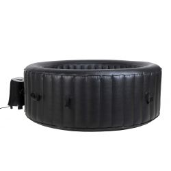 NOUVEAU BeneoSpa spa gonflable pour 6 personnes avec chauffage - spa à bulles rond portable pour l'extérieur - noir - 208 cm - 130 jets de massage 