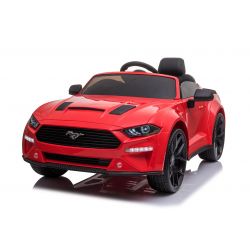 Voiture electrique enfant Drift Ford Mustang 24V, rouge, roues Smooth Drift, moteurs 2 x 25000 tr / min, mode Drift à 13 km / h, batterie 24V, lumières LED, roues avant souples en EVA, télécommande 2,4 GHz, siège PU souple, Licence ORIGINALE
