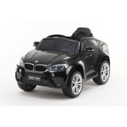 Voiture electrique enfants BMW X6M NEUF 12V, Siège monoplace, noir, licence d'origine, portes à ouverture auxiliaire, siège en similicuir, 2x moteur, batterie 12 V, télécommande de 2,4 GHz, roues Soft EVA, démarrage en douceur
