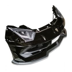 Pare-chocs avant avec phares inclus - Lamborghini Aventador Biplace peinte en noir