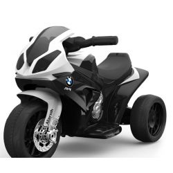 BMW S 1000 RR Tricycle électrique pour enfants, Moto à piles, 3 roues, sous licence, 1x moteur, batterie 6V, Noir