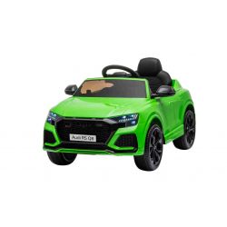 Audi RSQ8 voiture electrique enfants 12V, verte, entrée USB / SD, siège en similicuir, moteur 2x 35W, batterie 12V / 7Ah, télécommande 2,4 Ghz, roues Soft EVA, lumières LED, démarrage progressif, licence ORIGINALE