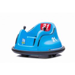 Porteur électrique RIRIDRIVE 12V bleu, adapté pour une utilisation intérieure et extérieure, Télécommande 2,4 Ghz, Eclairage LED, Commande par joystick, Moteur 2 X 15W