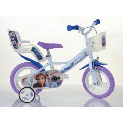 DINO Bikes - Vélo enfant 12 "124RLFZ3 avec siège et poupée panier - Frozen 2 2019