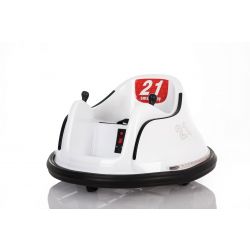 Porteur électrique RIRIDRIVE 12V blanc, convient pour une utilisation intérieure et extérieure, Télécommande 2,4 Ghz, Eclairage LED, Commande par joystick, Moteur 2 X 15W