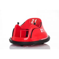 Porteur électrique RIRIDRIVE 12V rouge, convient pour une utilisation intérieure et extérieure, Télécommande 2,4 Ghz, Eclairage LED, Commande par joystick, Moteur 2 X 15W
