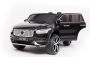 Voiture électrique enfants 12V Volvo XC90, noir, double siège en similicuir, lecteur MP3 avec entrée USB, portes et capot ouvrants, batterie 12V10Ah, roues EVA, essieux suspendus, télécommande 2,4 GHz, sous licence