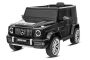 Voiture électrique pour enfant Mercedes G, neuve, noire, sous licence officielle, à batterie, portes ouvrantes, siège simple, 2 moteurs, batterie lithium, télécommande 2,4 GHz, suspension arrière, démarrage en douceur.