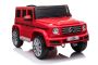 Voiture électrique Mercedes G500 12V, rouge, télécommande 2,4 GHz, entrée USB / SD, suspension arrière, batterie lithium, éclairage LED, licence ORIGINALE