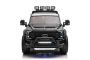Jouet porteur électrique Ford Duty 24V noir, Deux places, Entraînement 4X4 avec moteurs et suspension 24V haute performance, Deux roues arrière en EVA, Siège en similicuir, Télécommande 2,4 GHz, Rampe d'éclairage LED, Lecteur MP3 avec entrée USB