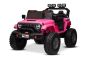 Voiture électrique Beneo Motors OFFRIDE 4x4 Deux places 24V, rose, lecteur MP3 avec entrée USB/AUX, transmission 4x4, batterie au lithium, grosses roues EVA avec suspension aux roues arrière, télécommande, phares LED