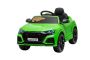 Audi RSQ8 voiture electrique enfants 12V, verte, entrée USB / SD, siège en similicuir, moteur 2x 35W, batterie 12V / 7Ah, télécommande 2,4 Ghz, roues Soft EVA, lumières LED, démarrage progressif, licence ORIGINALE