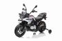 Moto électrique BMW F850 GS, sous licence, batterie 12 V, roues souples EVA, moteurs 2 x 35 W, feux LED, roues auxiliaires, lecteur MP3 avec entrée USB/Aux, blanc