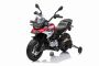 Moto électrique enfants 12V BMW F850 GS, sous licence, batterie 12V, roues souples EVA, moteurs 2 x 35W, feux LED, roues auxiliaires, lecteur MP3 avec entrée USB/Aux, rouge