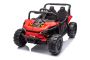 Voiture électrique enfants 12V UTV Small, rouge, propulsion arrière, batterie 12V, roues en plastique, large siège double pour un seul enfant, télécommande 2,4 GHz, lecteur MP3 avec entrée USB/SD, lumières LED