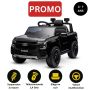 Voiture electrique enfant 12V FORD Ranger, noir, Siège en cuir, Télécommande 2,4 GHz, Entrée Bluetooth / USB, Suspension, Batterie 12V, Roues en plastique, Moteurs 2 X 30W, Licence ORIGINALE