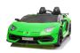 Voiture electrique enfànt lamborghini Aventador 12V, 2 places, vert, Portes à ouverture verticale, Moteur 2 x 12V, Batterie 12V, Télécommande 2,4 Ghz, Roues EVA souples, Suspension, Démarrage progressif, Lecteur MP3 avec USB, Licence d'origine