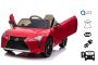 Voiture électrique Lexus LC500, rouge, sous licence d'origine, alimentation par batterie 12 V, portes à ouverture verticale, moteur 2x, télécommande 2,4 Ghz, suspension, démarrage en douceur